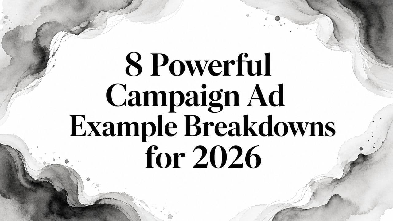 Featured image for: 8 Powerful Campaign Ad Example Breakdowns for 2026