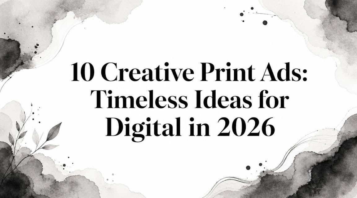 Featured image for: 10 Creative Print Ads: Timeless Ideas for Digital in 2026