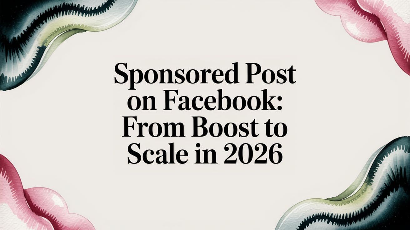 Featured image for: Sponsored Post on Facebook: From Boost to Scale in 2026