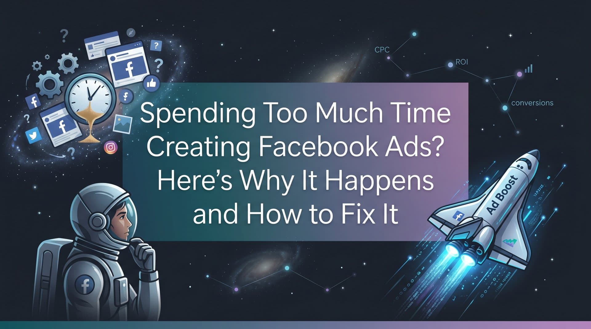 Featured image for: Spending Too Much Time Creating Facebook Ads? Here's Why It Happens and How to Fix It