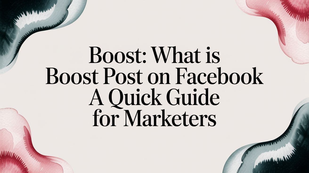 Featured image for: Boost: what is boost post on facebook A Quick Guide for Marketers