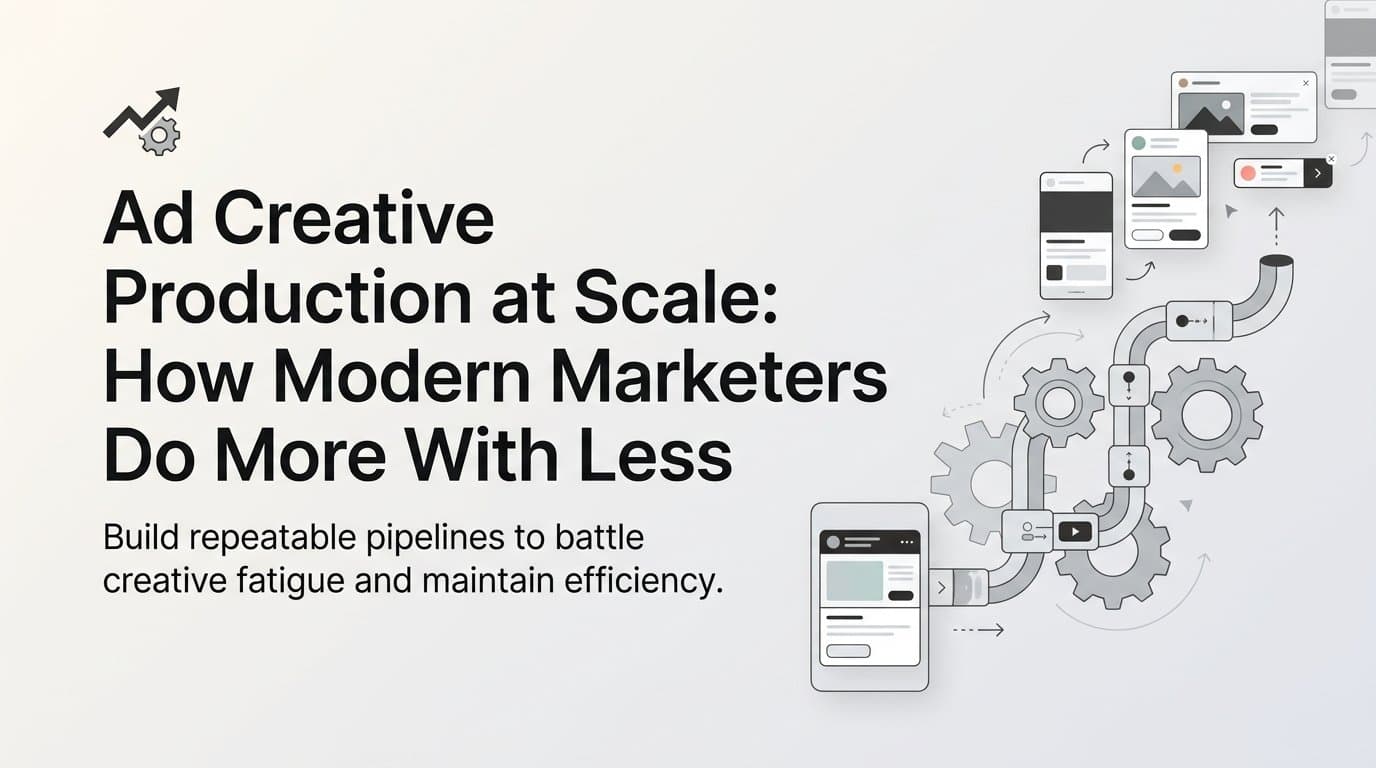 Ad Creative Production at Scale: How Modern Marketers Do More With Less