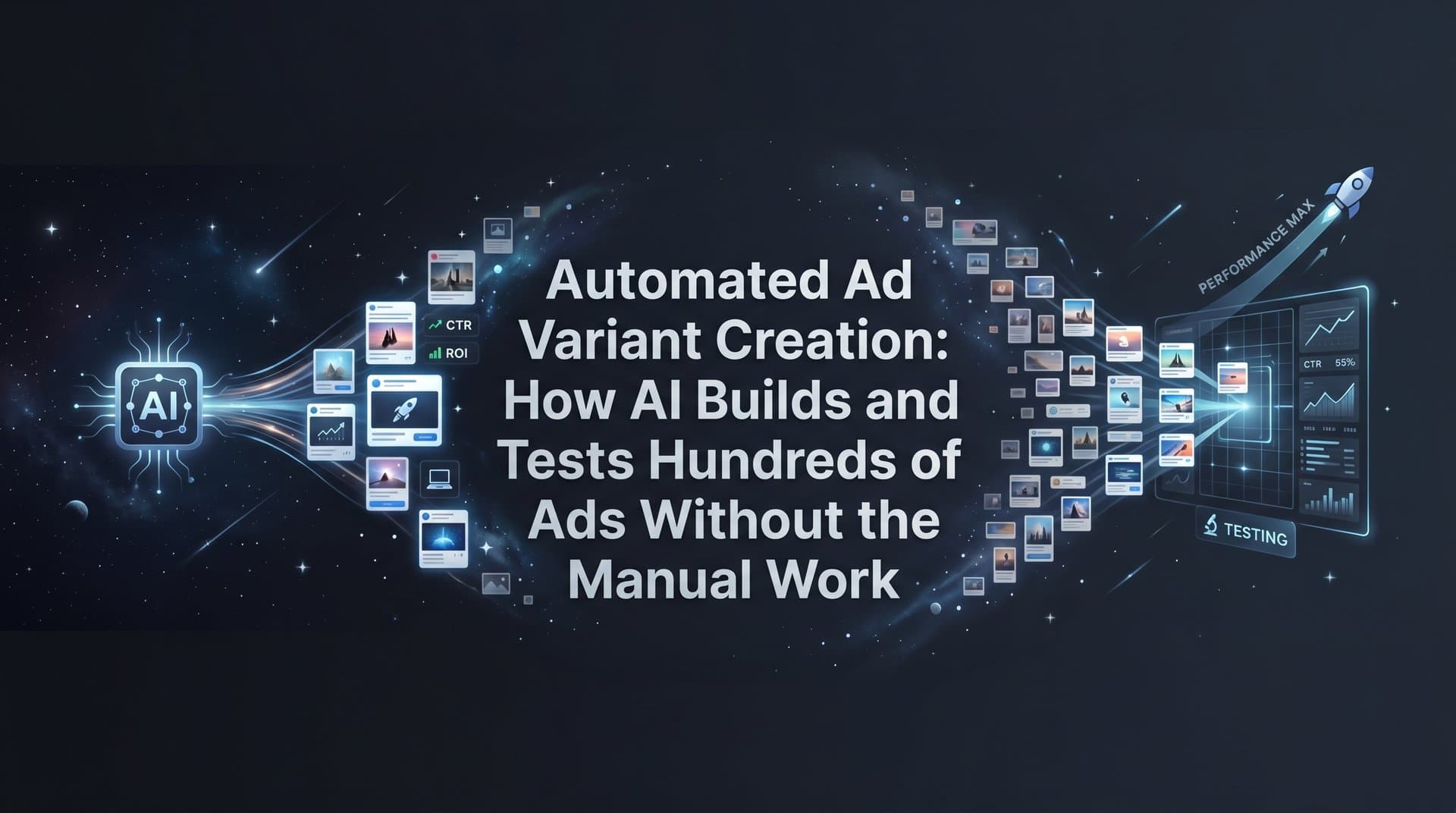 Featured image for: Automated Ad Variant Creation: How AI Builds and Tests Hundreds of Ads Without the Manual Work