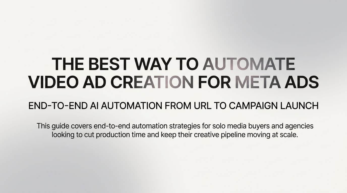 Best way to automate video ad creation for meta ads