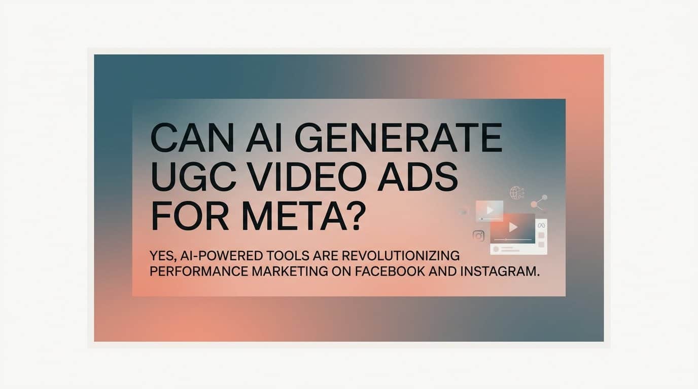 Can ai generate ugc video ads for meta?