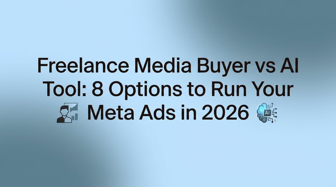 Featured image for: Freelance Media Buyer vs AI Tool: 8 Options to Run Your Meta Ads in 2026