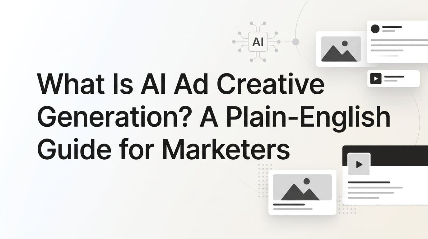 Featured image for: What Is AI Ad Creative Generation? A Plain-English Guide for Marketers